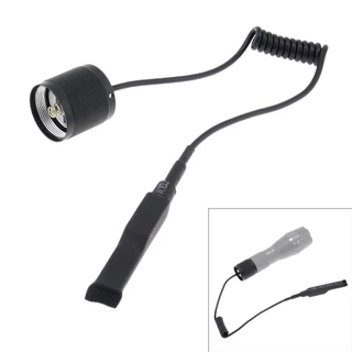 Interruptor De Pressão Remoto De Metal 2 Botões Completo Adaptado Para Lanternas Táticas De Lanterna LED Com Zoom A100