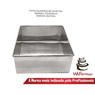 1 forma quadrada alta 20x20x10 fundo fixo uso profissional