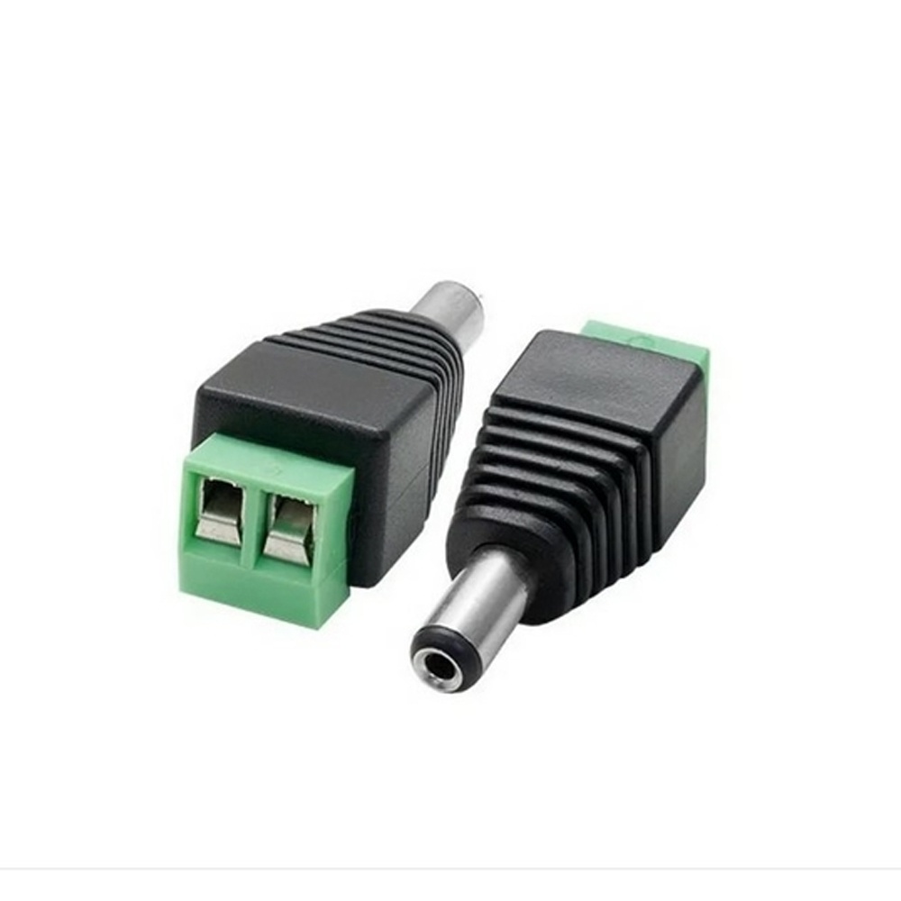 Kit com 20 unidades de Conector Plug P4 MACHO Borne para CFTV | Shopee ...