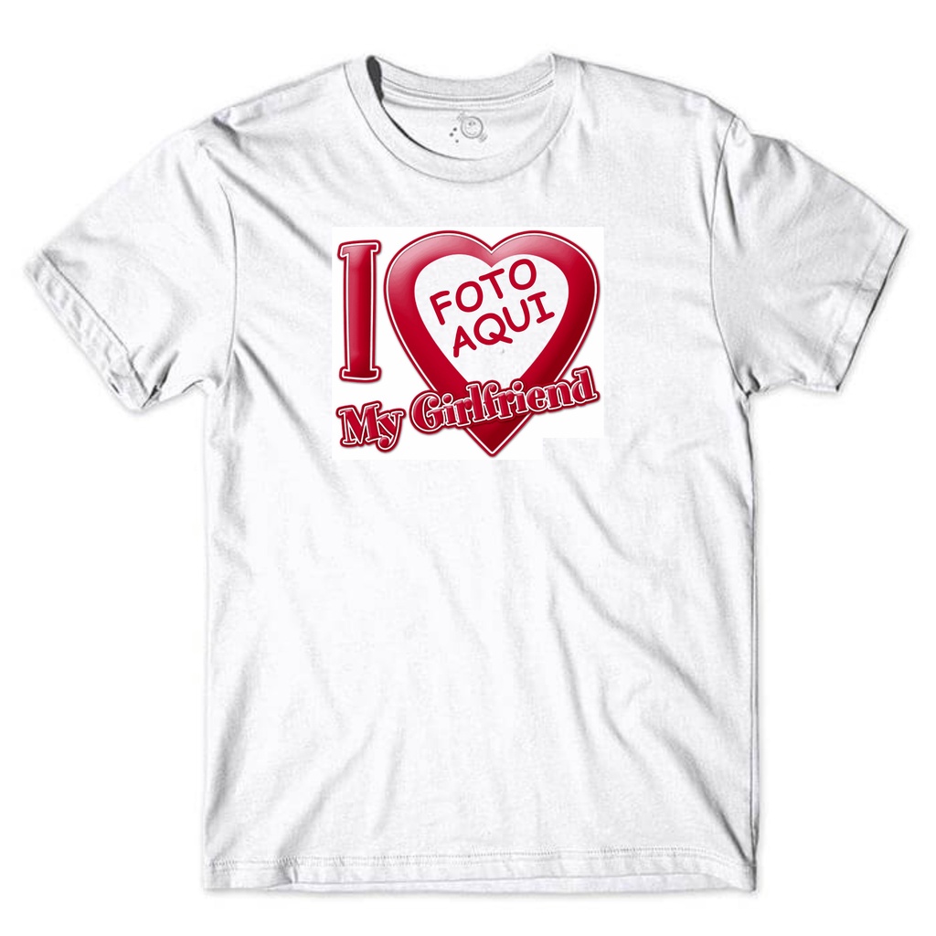 Camisa i love my Girlfriend | Camisa i love my boyfriend | Shopee Brasil