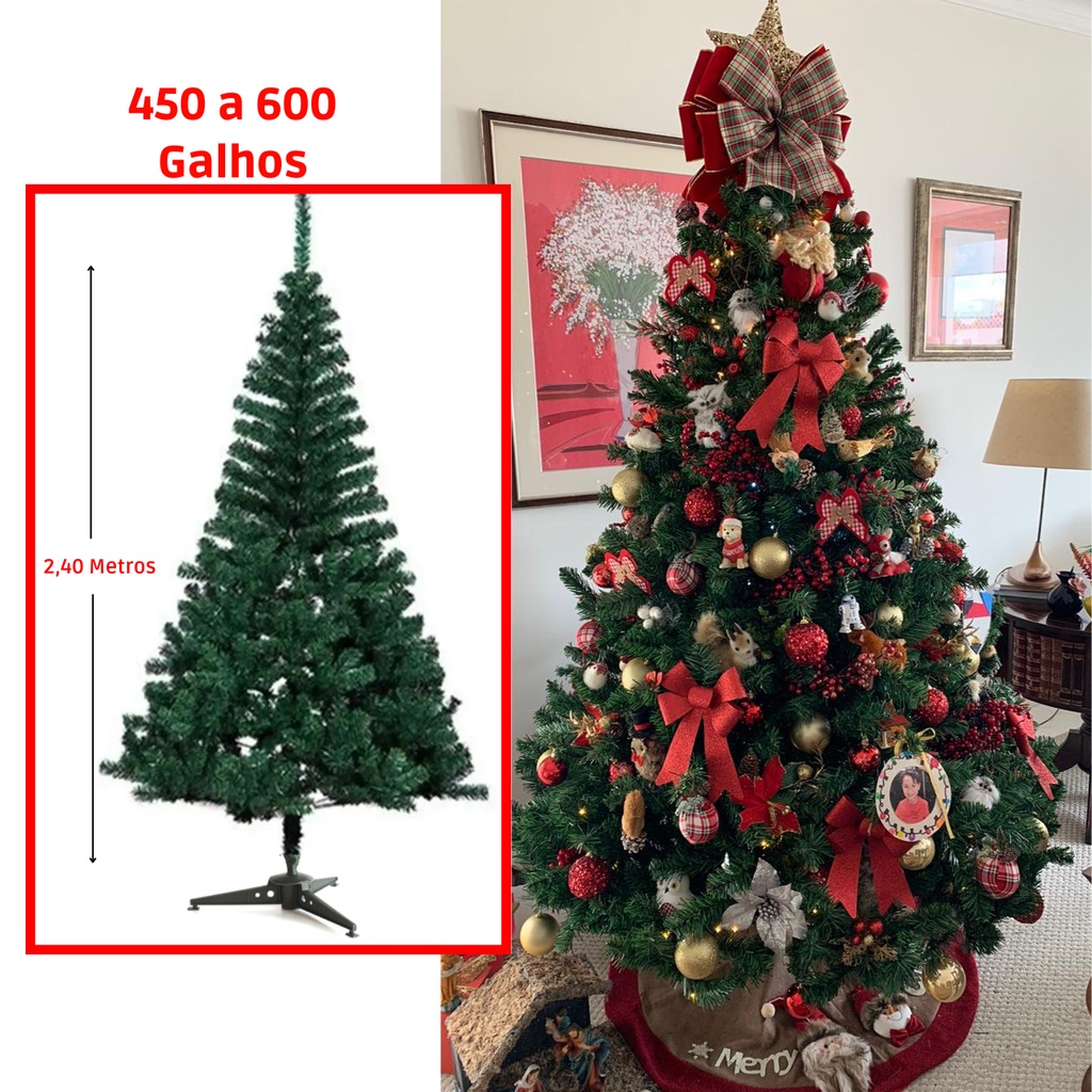 Árvore-de-natal grande de 210 cm com 505 ramos de aspeto realista em  plástico PET verde Homcom 830-137 - Comprar com preços económicos