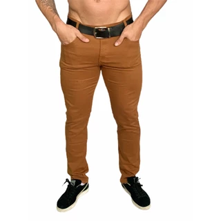 Calça caramelo social com sarja sport fino skinny lançamento elithe black