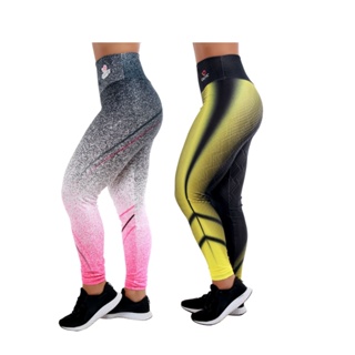 Kit 2 Calças Legging Sublimada Academia Fitness 9587