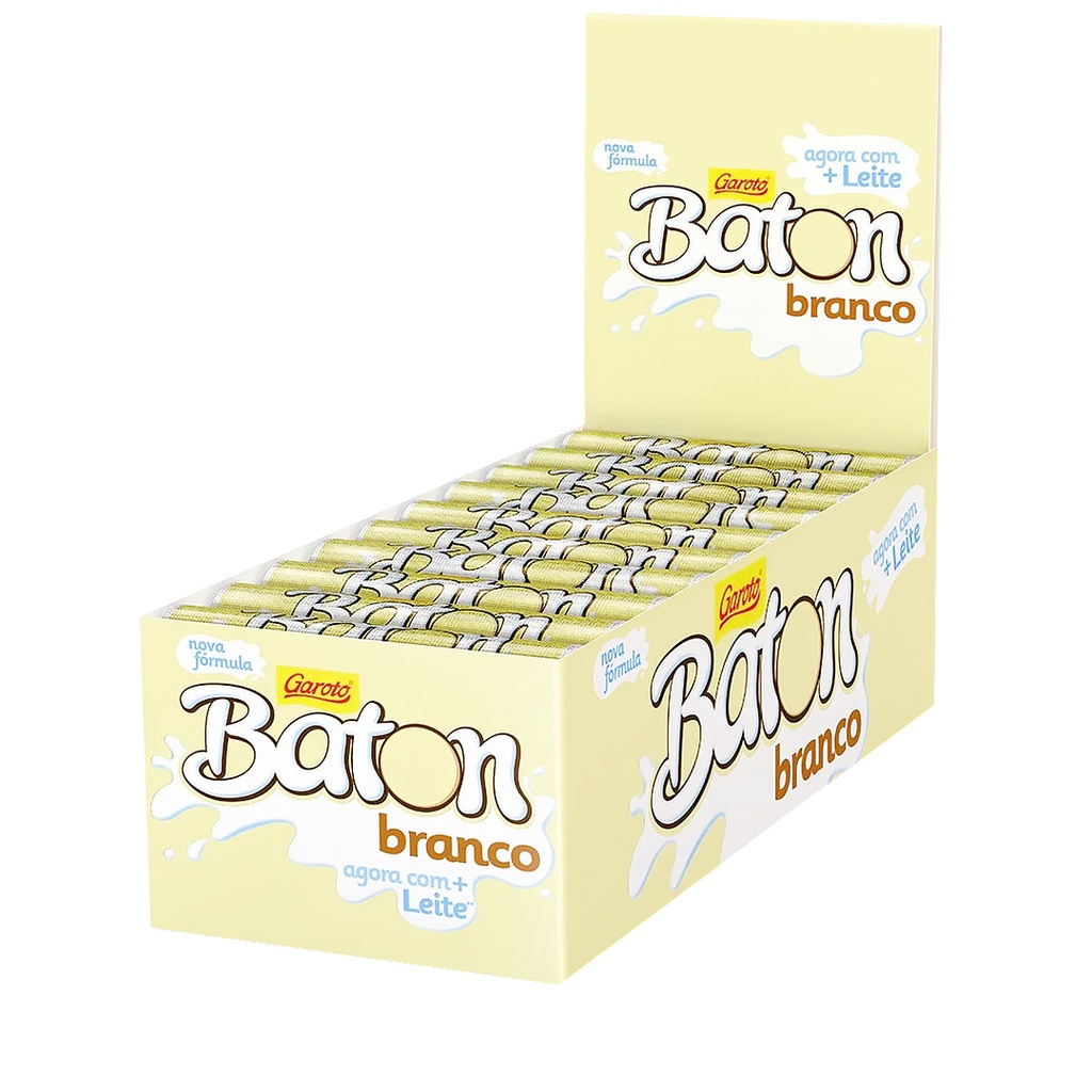 Baton | Chocolate branco Display com 30 unidades de 16g | Shopee Brasil