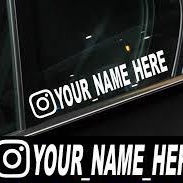 adesivo insta @ personalizado para moto carro caminhão
