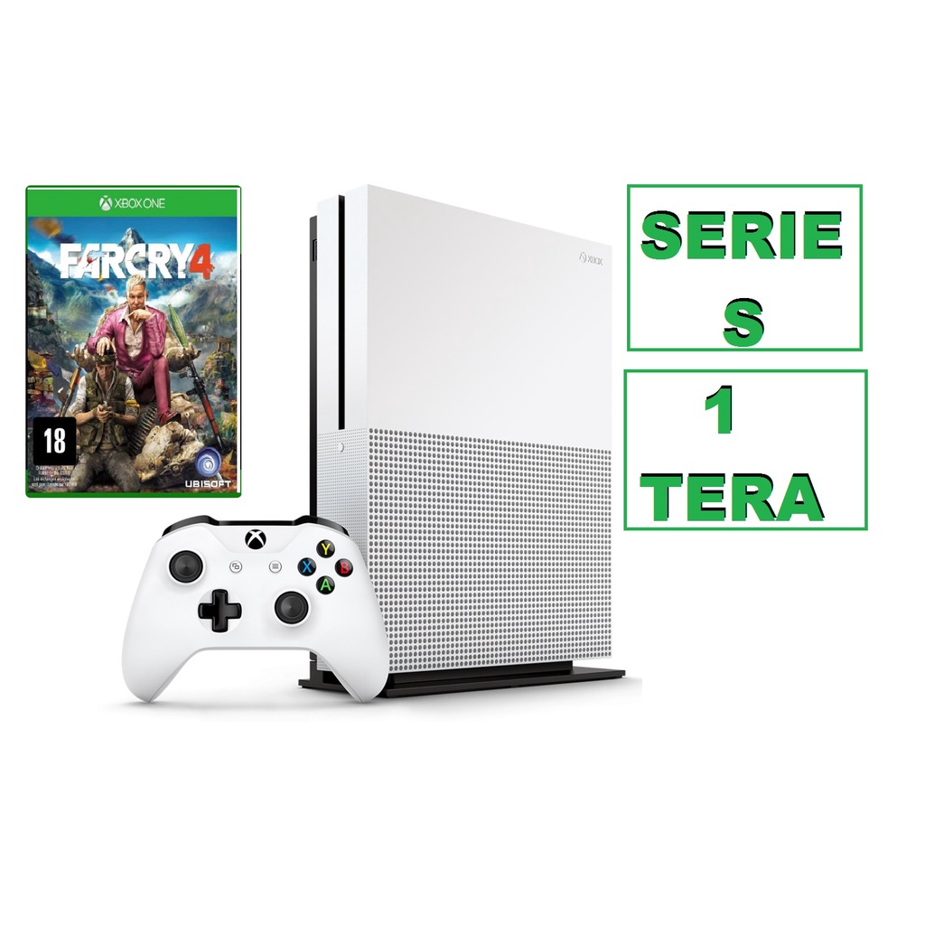 Xbox One S com 1 Jogo 1 Controle 1 Tera de Hd