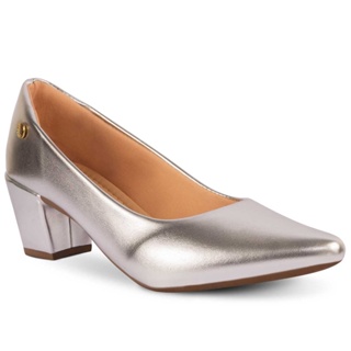 Sapato Scarpin Social Feminino Metalizado Luxo Shopee Brasil