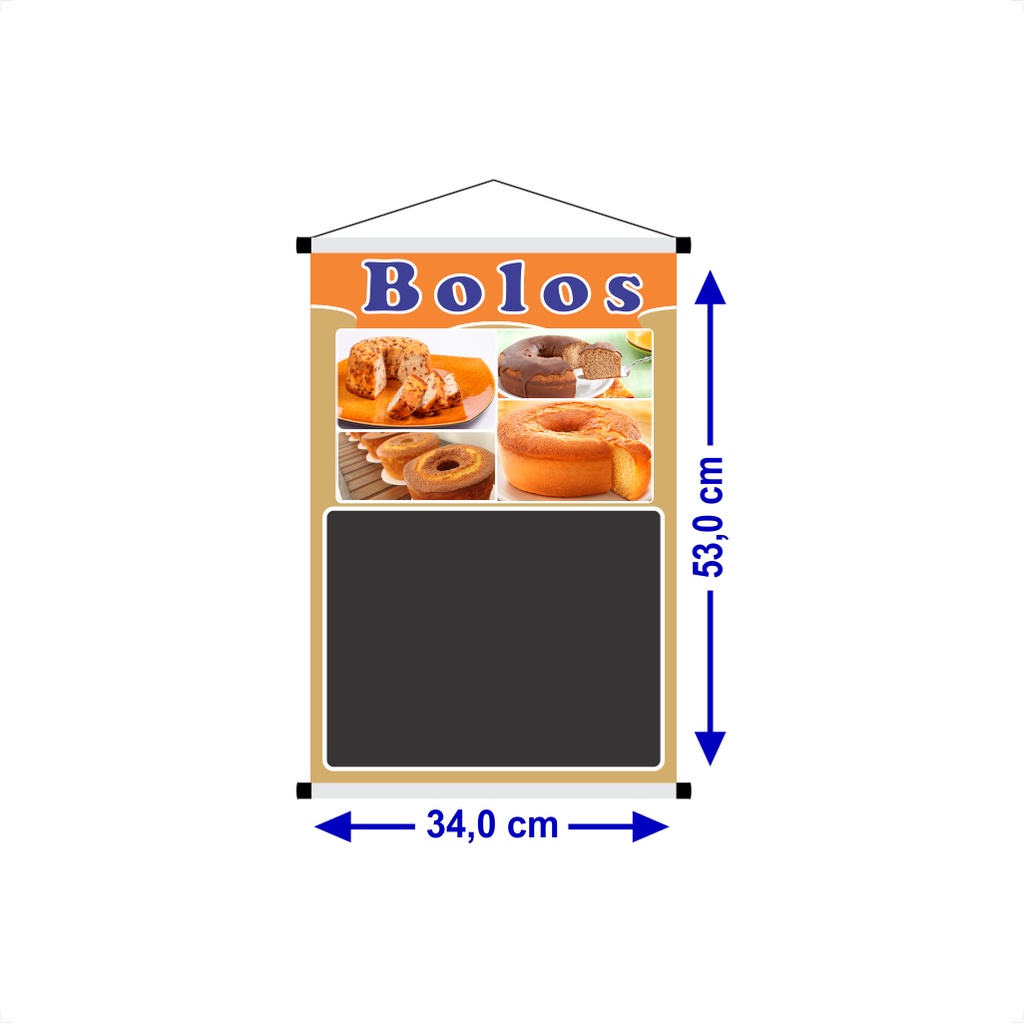 Banner Bolos, Banner Padaria, Banner Pronto Reutilizável, ta