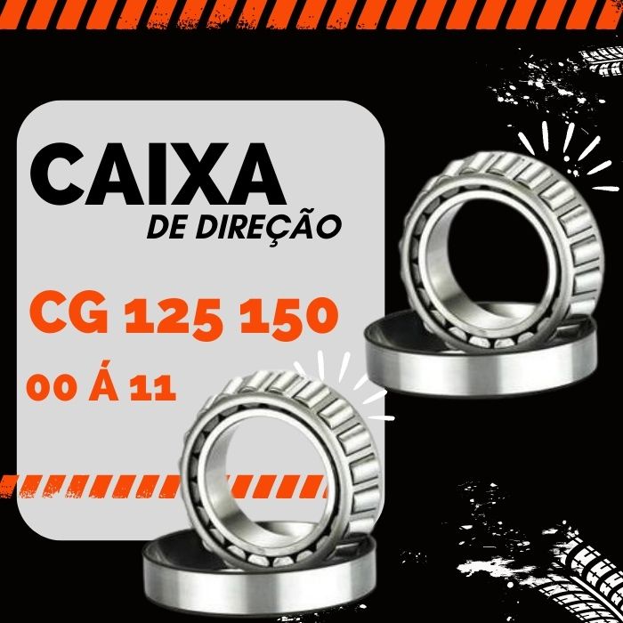 Caixa De Direção Rolamento Cônico Cg 125 150 Titan Fan 00 á 11 Par