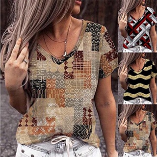 Blusa De Grife 2023 Com Decote Em V Estampado Fashion Casual Top