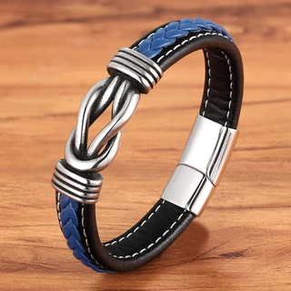 Acessórios Irregulares Pulseira De Couro Masculino Combinação De Aço Inoxidável 5 Cores Escolha Para Pulseiras De Casal Jóias Presentes