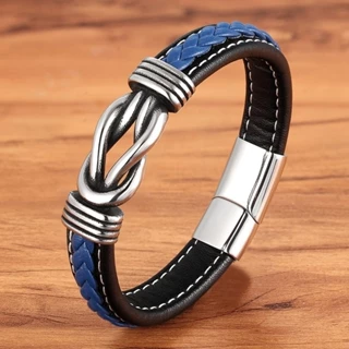 Acessórios Irregulares Pulseira De Couro Masculino Combinação De Aço Inoxidável 5 Cores Escolha Para Pulseiras De Casal Jóias Presentes