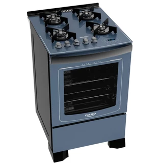 Fogão Dako Azul 4 bocas com mesa de vidros Dakolors - Bivolt