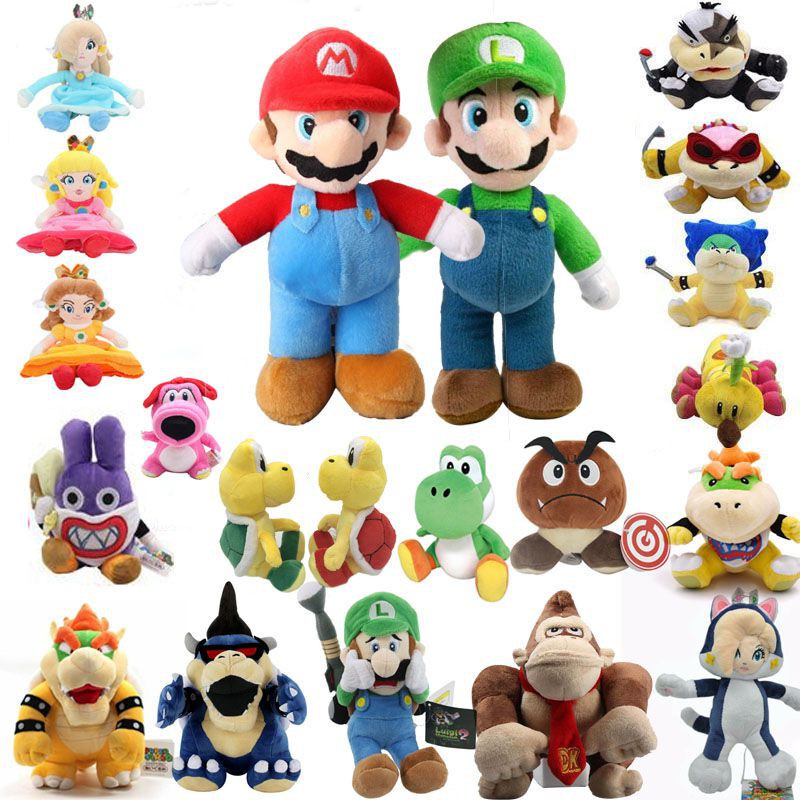 Super Mario Bros PVC Action Figure Toys para crianças, Luigi
