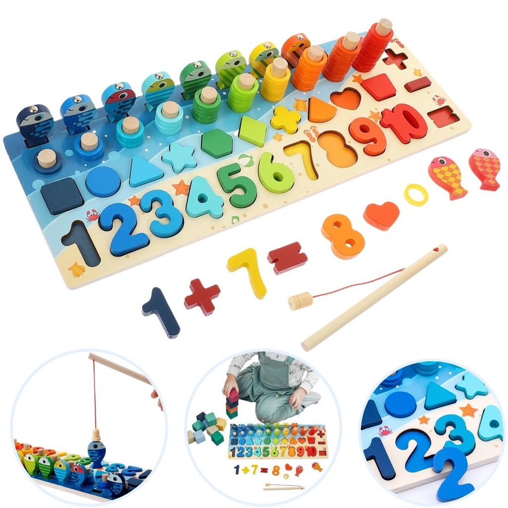 Contando quebra-cabeça,9 em 1 Montessori Blocks Number Toys for Kids -  Brinquedos montessori para crianças jogo contagem formas para crianças com  mais 3 anos, : : Brinquedos e Jogos