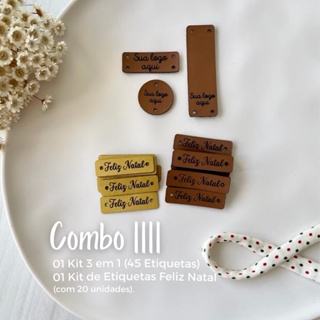 COMBO IIII - KIT 3 EM 1 + 20 ETIQUETAS FELIZ NATAL