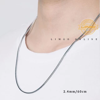 Corrente Laminado Redondo Aço Inoxidável Masculina Feminina Prata