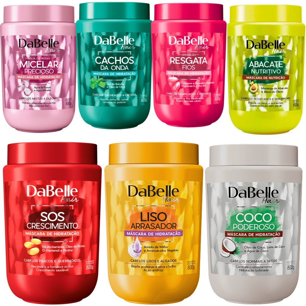 MASCARAS DE TRATAMENTO CAPILAR DABELLE HAIR 400G | Shopee Brasil