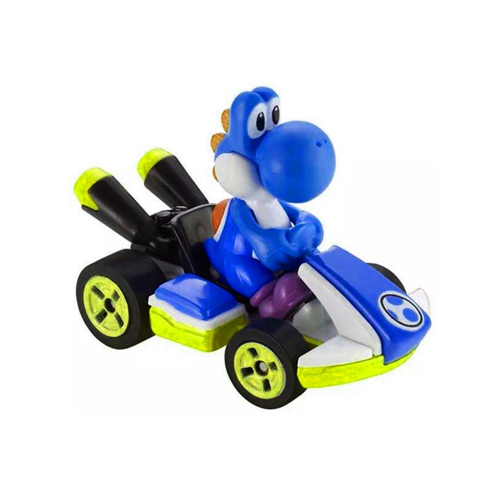 Hot Wheels Mario Kart Blue Yoshi Standard Kart - 1:64 Spielzeugauto