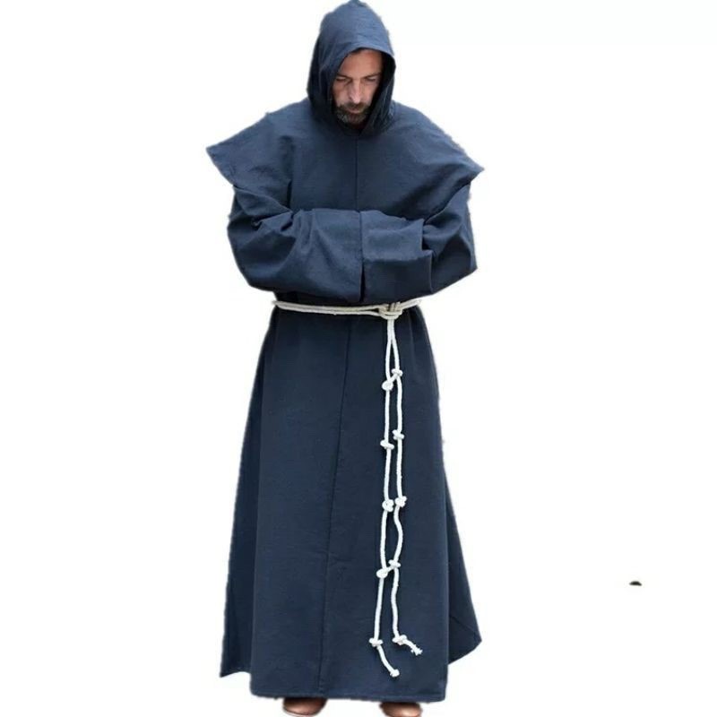 Fantasia Frei Monge PRETO , MARROM E BRANCO