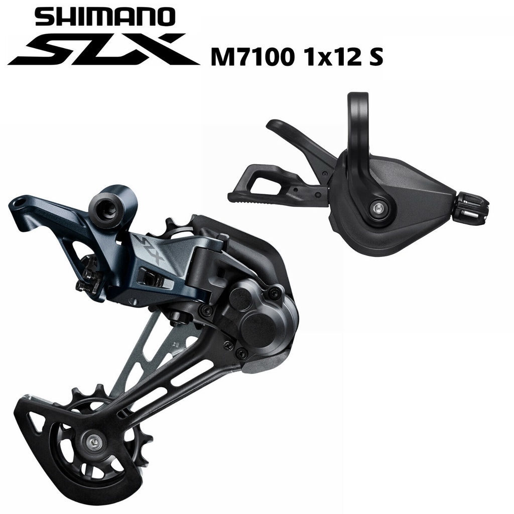 Kit Grupo Alavanca Trocador Passador + Cambio Traseiro Shimano SLX M7100 12v 1x12