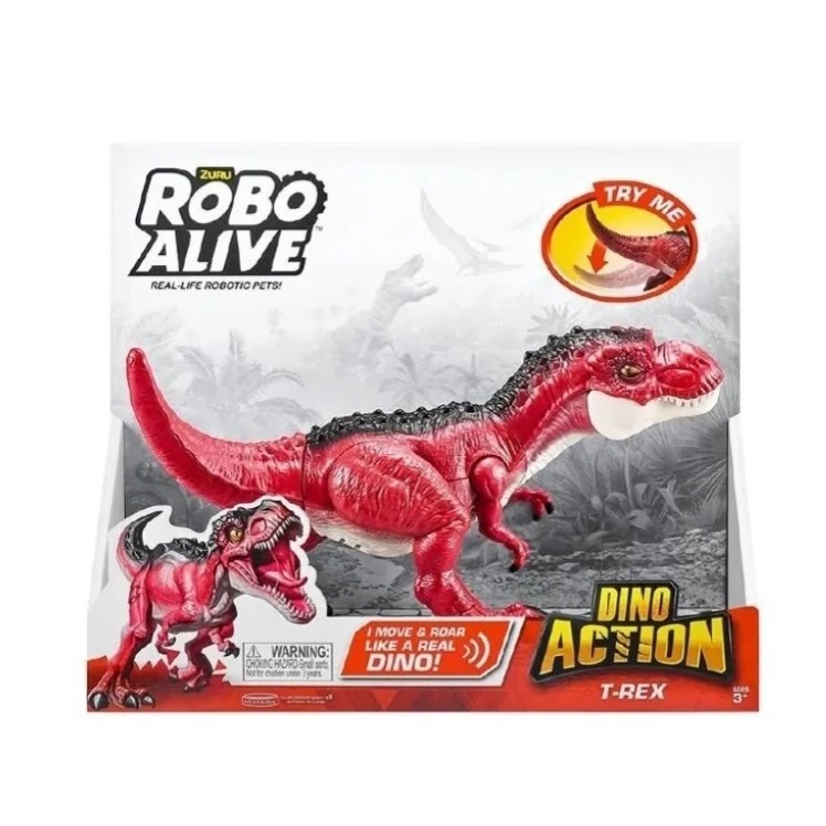 Figura com Movimento e Som - T-Rex Cinza - Robo Alive - Candide -  superlegalbrinquedos