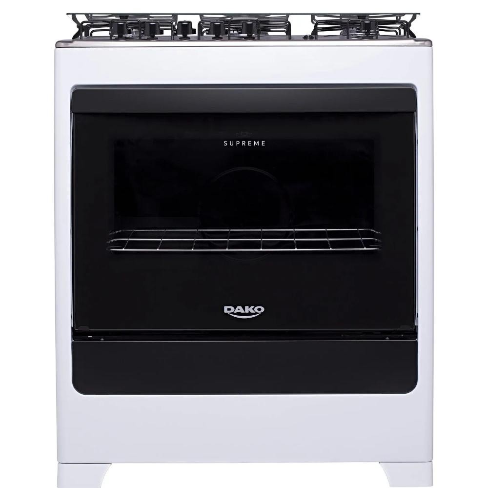 Fogão 5 bocas Dako Supreme Branco 5 bocas com acendimento automático e Forno de 100L - Bivolt