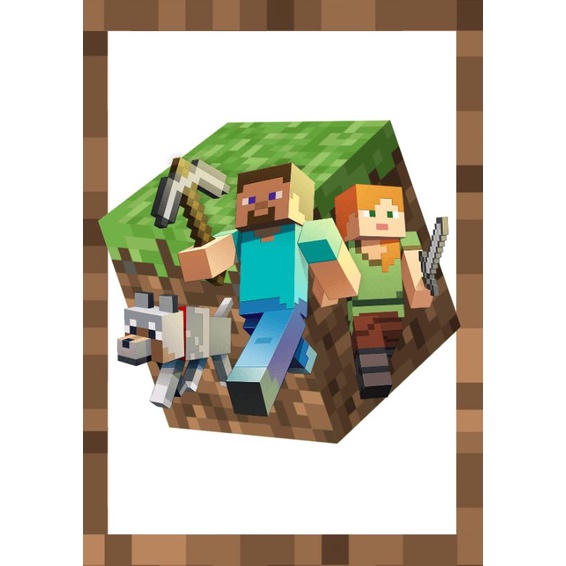 Papel de Parede Minecraft Jogo Infantil Adesivo Autocolante