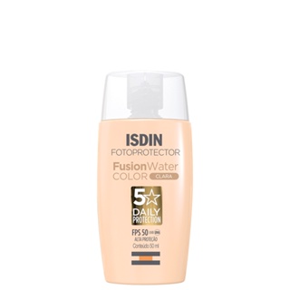 Protetor Solar Facial ISDIN Fusion Water 5 Stars Color Clara FPS 50 50ml
