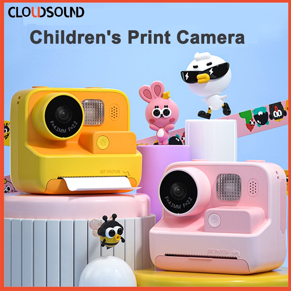 Câmera digital infantil - 2.4 tela - 1080P - Para meninas e meninos de 3 a  10 anos - Anti-outono - Brinquedo de aniversário - Presente com caixa de