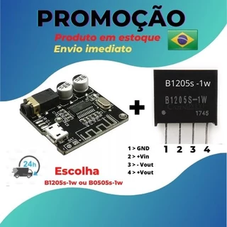 Módulo Placa Bluetooth + Conv. Isolador 12V ou 5V Escolha