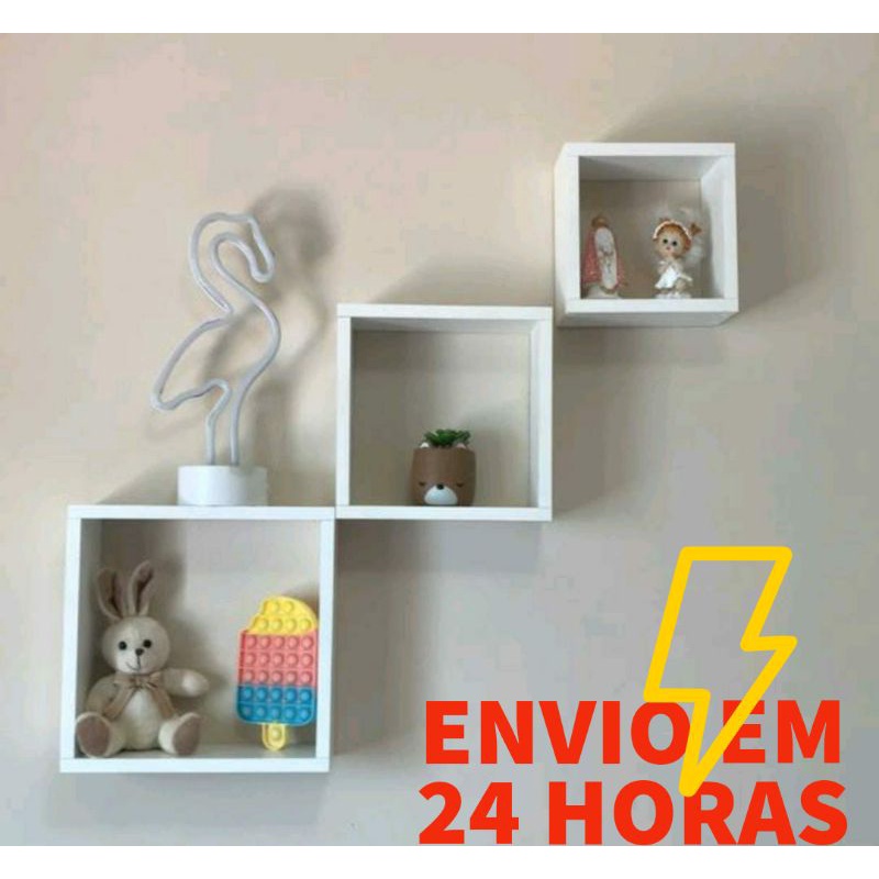 Kit Nichos Decorativos Conjunto Com Nicho Mdf Quadrado Decora O Para Quarto Sala Cozinha