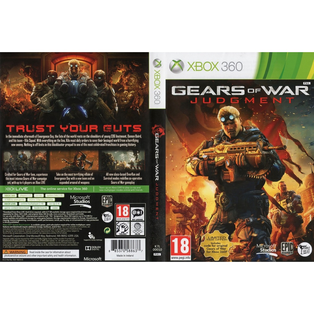 Gears of War Judgement [ Xbox 360 LT 3..0 ou RGH 3.0 ] | Shopee Brasil