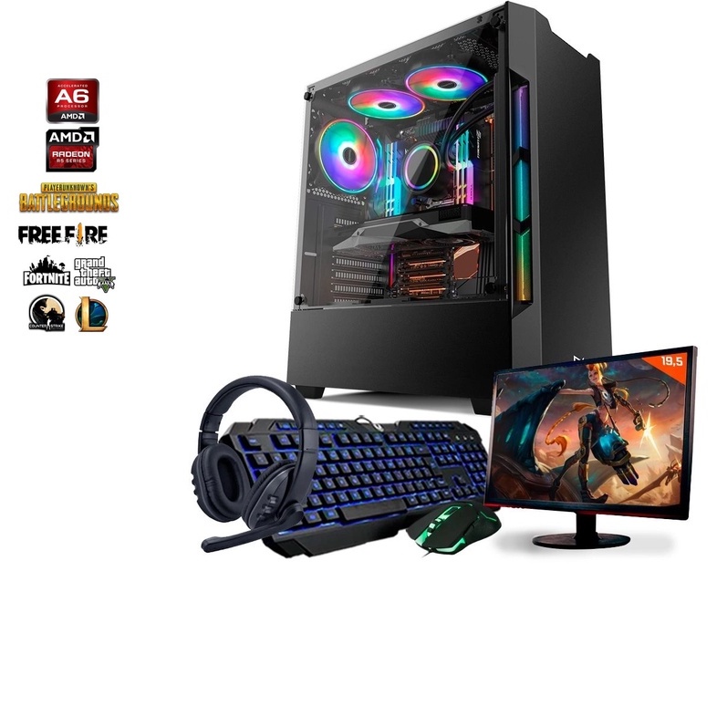 PC Gamer Pichau Seshat, Intel i5-10400F, Radeon RX 6600 8GB, 8GB DDR4, SSD  240GB