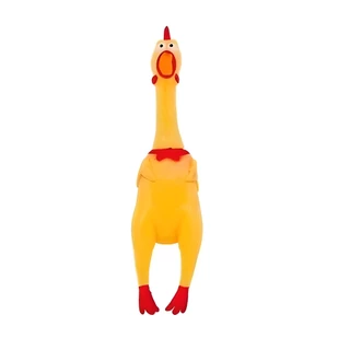 Brinquedo Para Cachorro Mordedor P/ Frango Galinha Pet Cães de Borracha 16cm