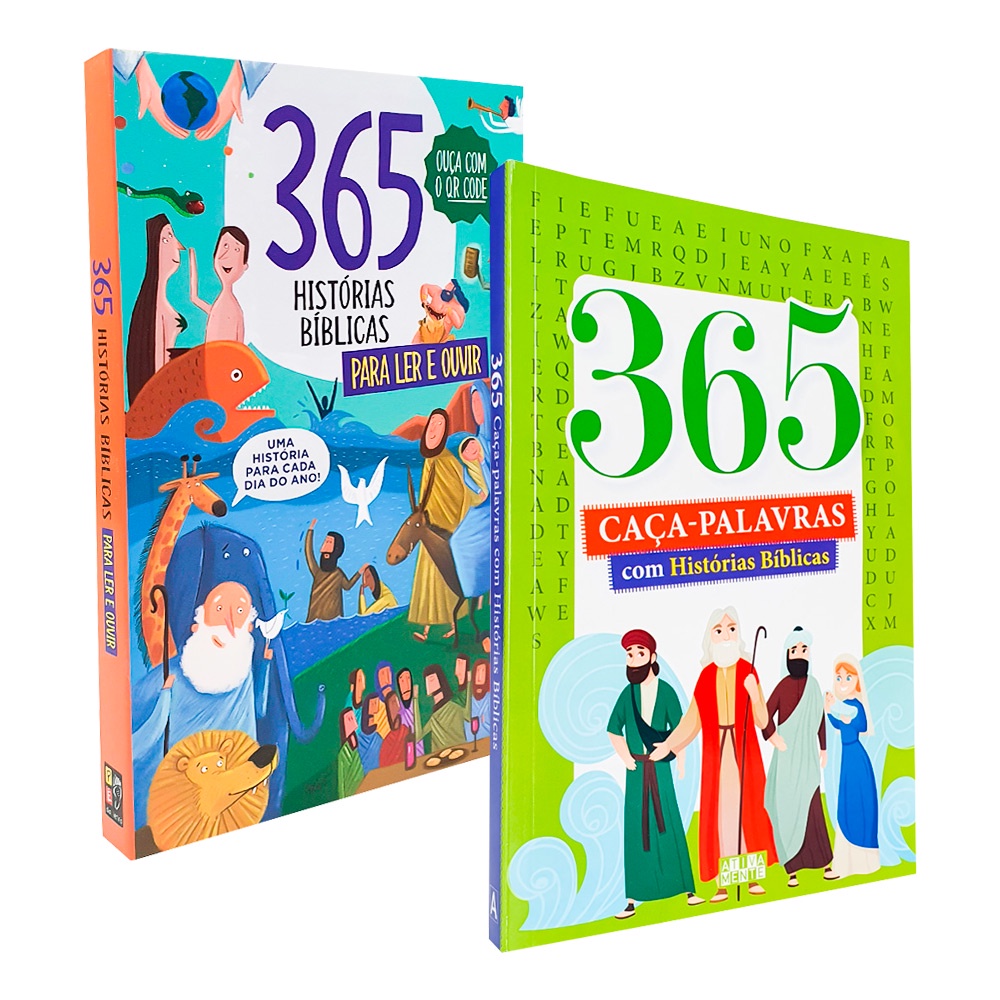 Kit 02 Livros Infantil | 365 Histórias Bíblicas Para Ler E Ouvir + 365 ...