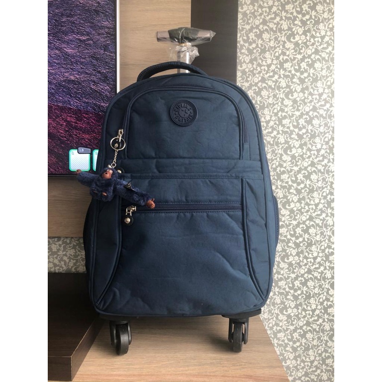 Mochila Kipling com rodinha 360 graus | Shopee Brasil