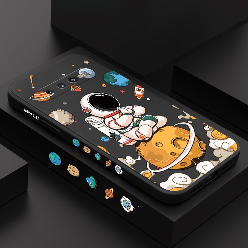 Capa Telefônica Criativa De Astronauta De Buda Para Samsung Galaxy S10 S10E Plus Macia S9 Sensação Confortável
