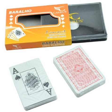 2 Baralhos Jogos De Cartas 100% Plástico - Lequipo - Equipamentos e  Acessórios Fitness para seu Treino