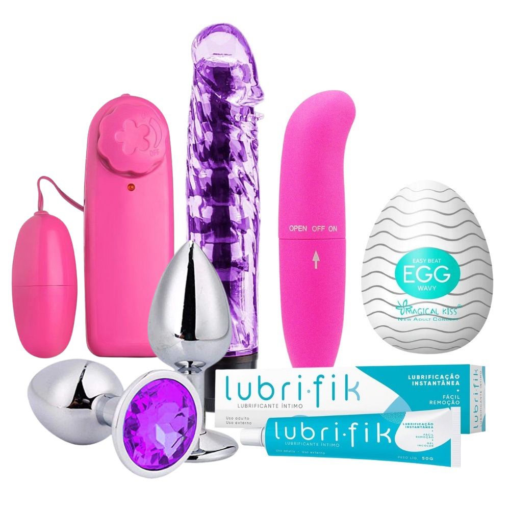 Kit Plug Anal Vibrador Ponto G Masturbador Masculino Egg Vibrador Bullet  Penis Personal + Gel Lubrificante Íntimo | Shopee Brasil