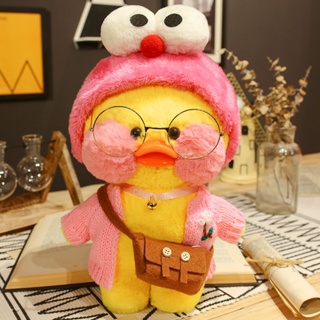 Larafan Café Pato Amarelo De Pelúcia Brinquedo Dos Desenhos Animados Kawaii  Boneca Animal Travesseiro Menina Ano Novo Crianças Presentes Pode Ser Vestir