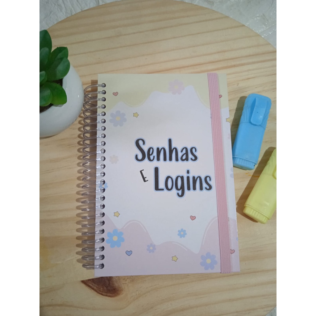 Caderno Login E Senha Anotação Shopee Brasil 6670