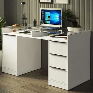 Escrivaninha Madesa Chicago 1 Porta e 3 Gavetas em Oferta na Shopee