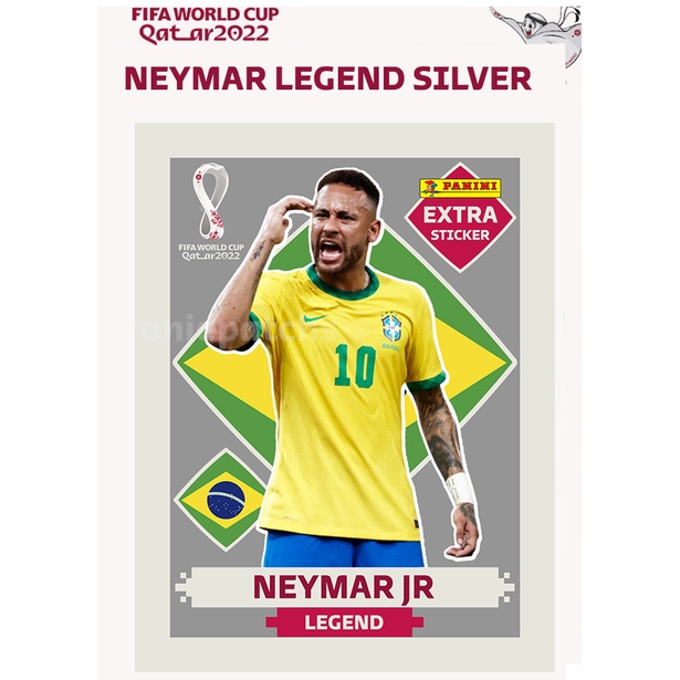 Lote com 4 Figurinhas Extras Legend Bronze (Neymar + Messi + CR7 + Mbappé)  da Copa do Mundo do Qatar 2022 - Itens de Coleção Difíceis