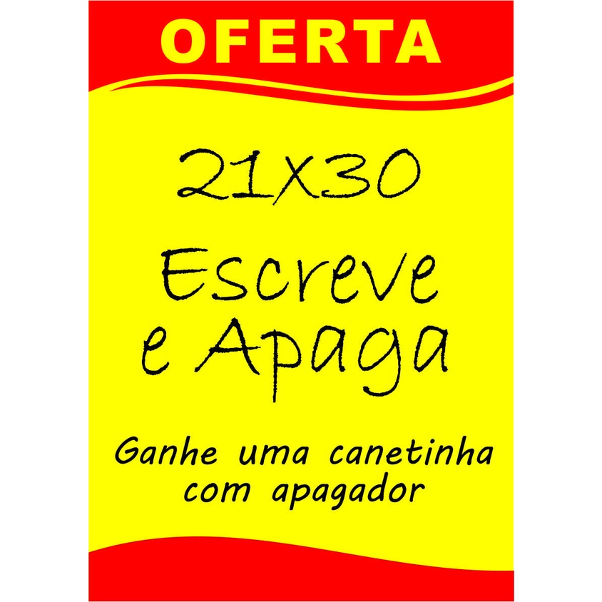 10 Placas Cartaz dePreço 21x30 com 10 unidades