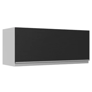 Armário de Cozinha Aéreo 100% MDF 80 cm 1 Porta Basculante Branco/Preto Acordes Madesa em Oferta na Shopee