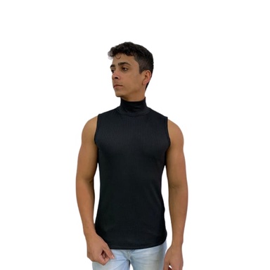 Regata Masculina Gola Alta Camiseta Cacharrel Canelada