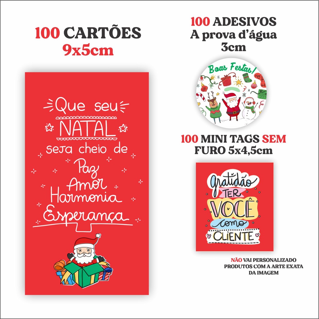 50 Mini Tags de Natal Ho Ho Ho, Tag para encomenda, Etiqueta de Natal -  Mimi Design Criativo