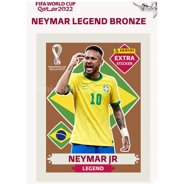 Brazil Stickers on X: Neymar Jr. - LEGEND / BRONZE Equipe: Brasil Coleção:  FIFA World Cup 2022 Editora: Panini Brasil Figurinhas avulsas, envelopes e  álbuns estão disponíveis para venda no site.  #