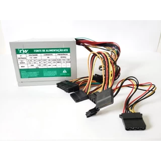 Fonte De Alimentação Silencioso 350w Cinza Para Pc